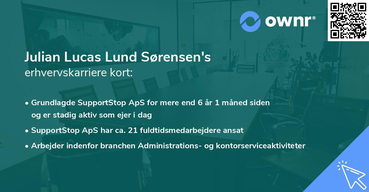 Julian Lucas Lund Sørensen's erhvervskarriere kort