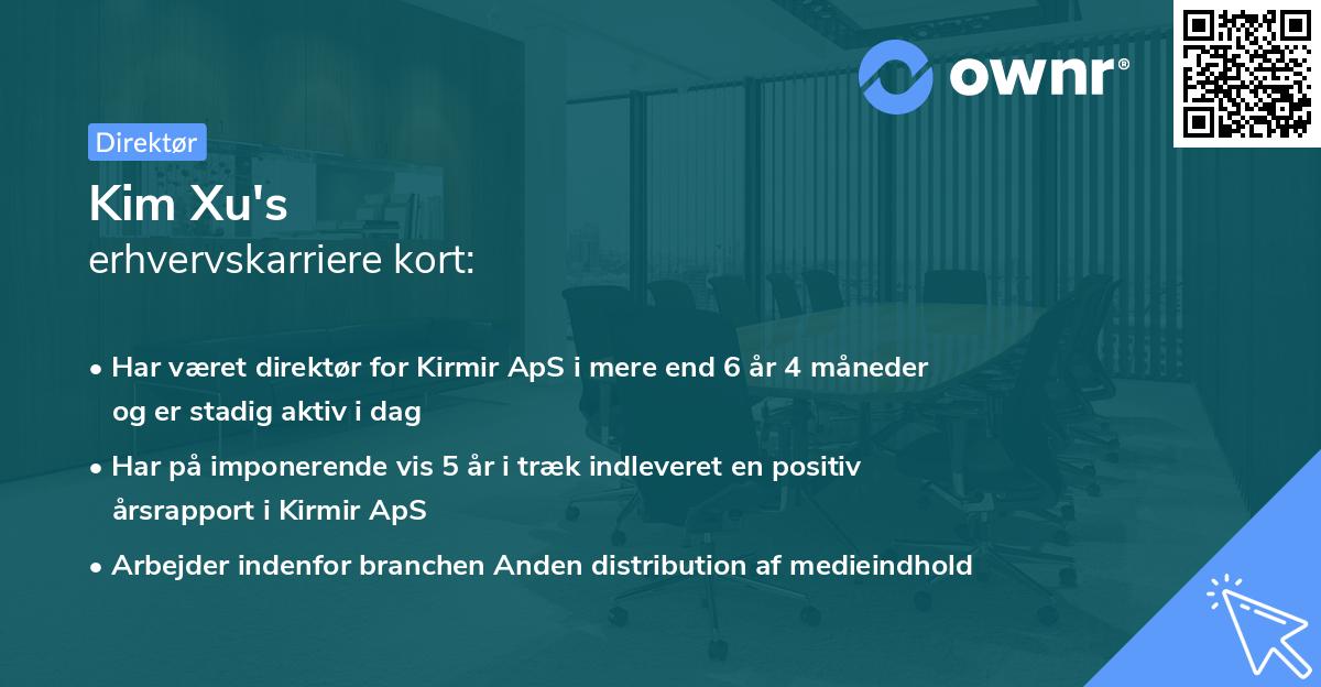 Kim Xu's erhvervskarriere kort