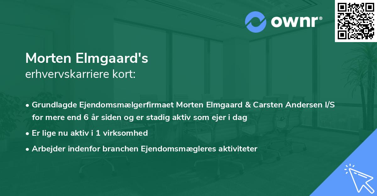 Morten Elmgaard's erhvervskarriere kort
