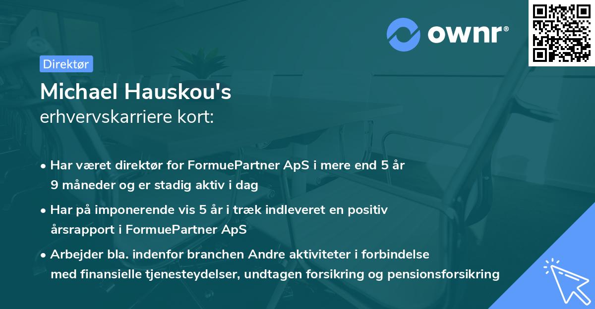 Michael Hauskou's erhvervskarriere kort