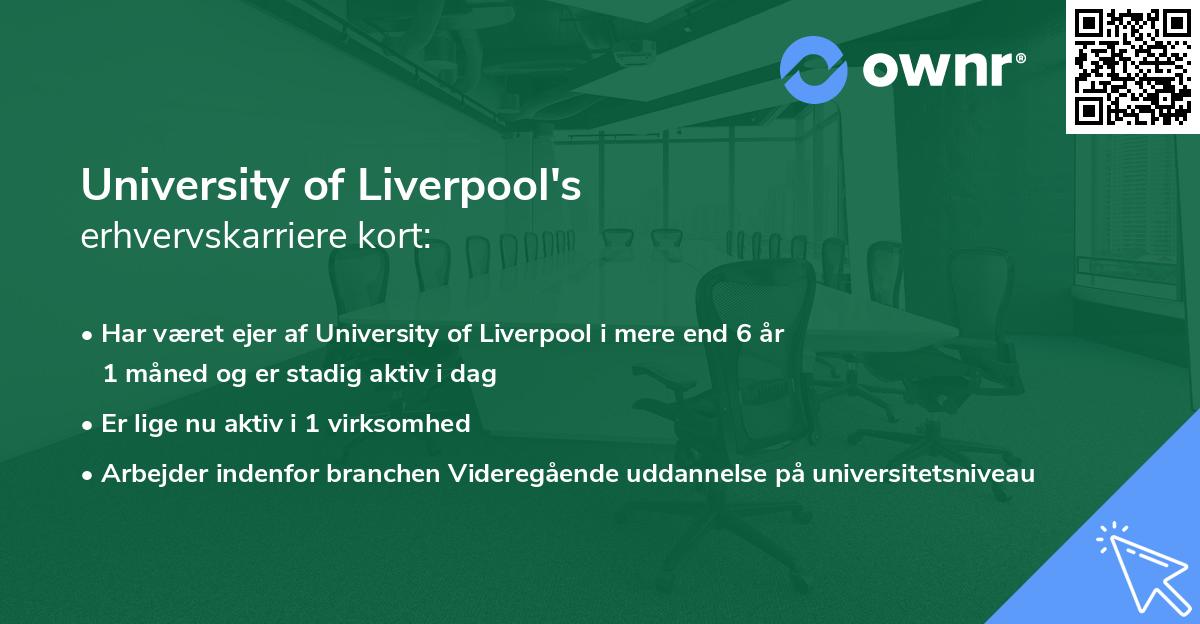 University of Liverpool's erhvervskarriere kort