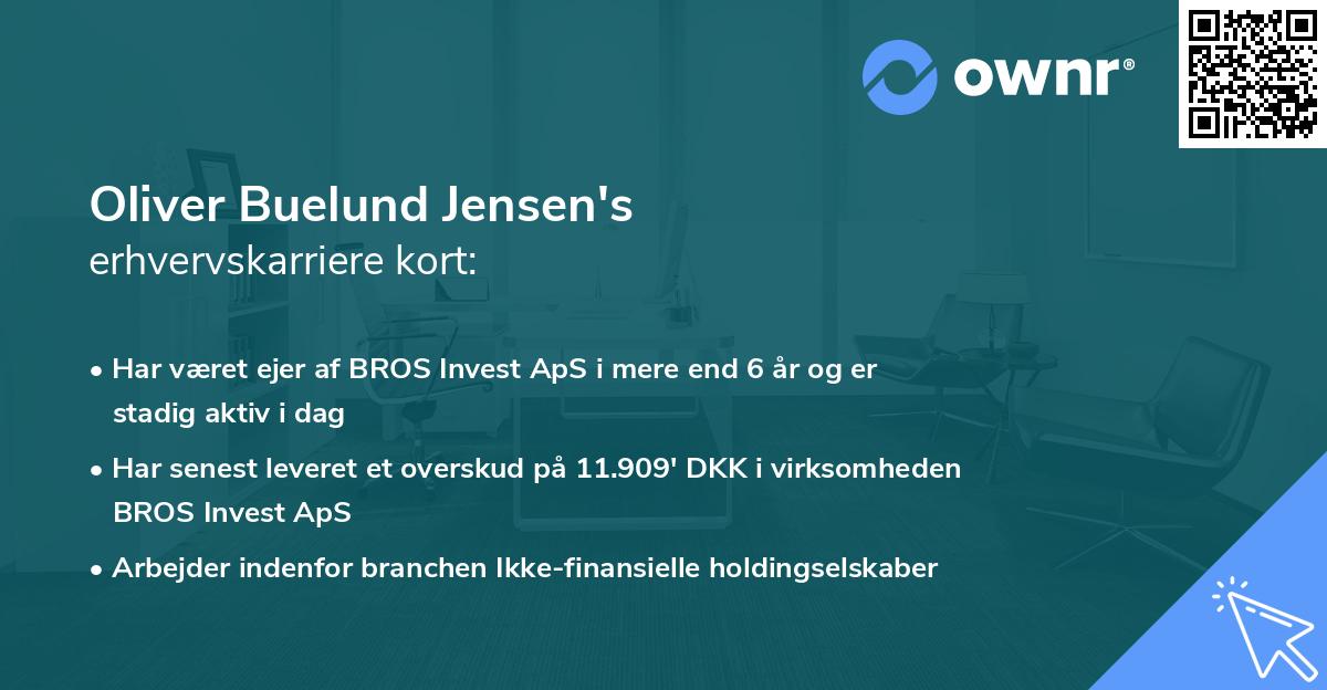 Oliver Buelund Jensen's erhvervskarriere kort