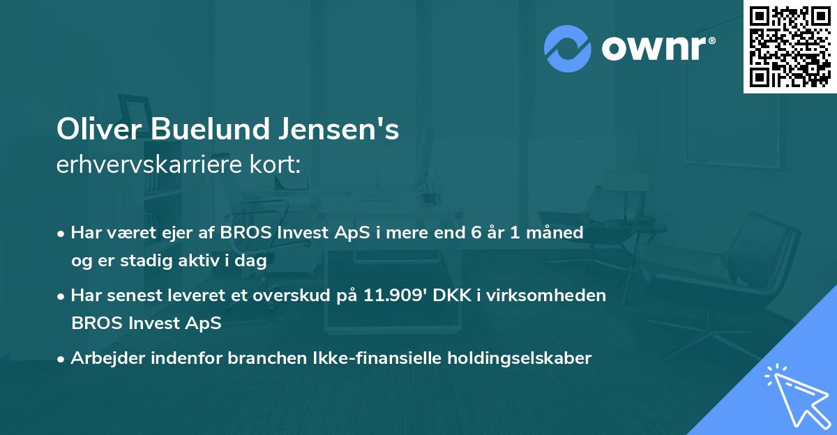 Oliver Buelund Jensen's erhvervskarriere kort