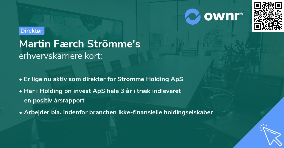 Martin Færch Strömme's erhvervskarriere kort
