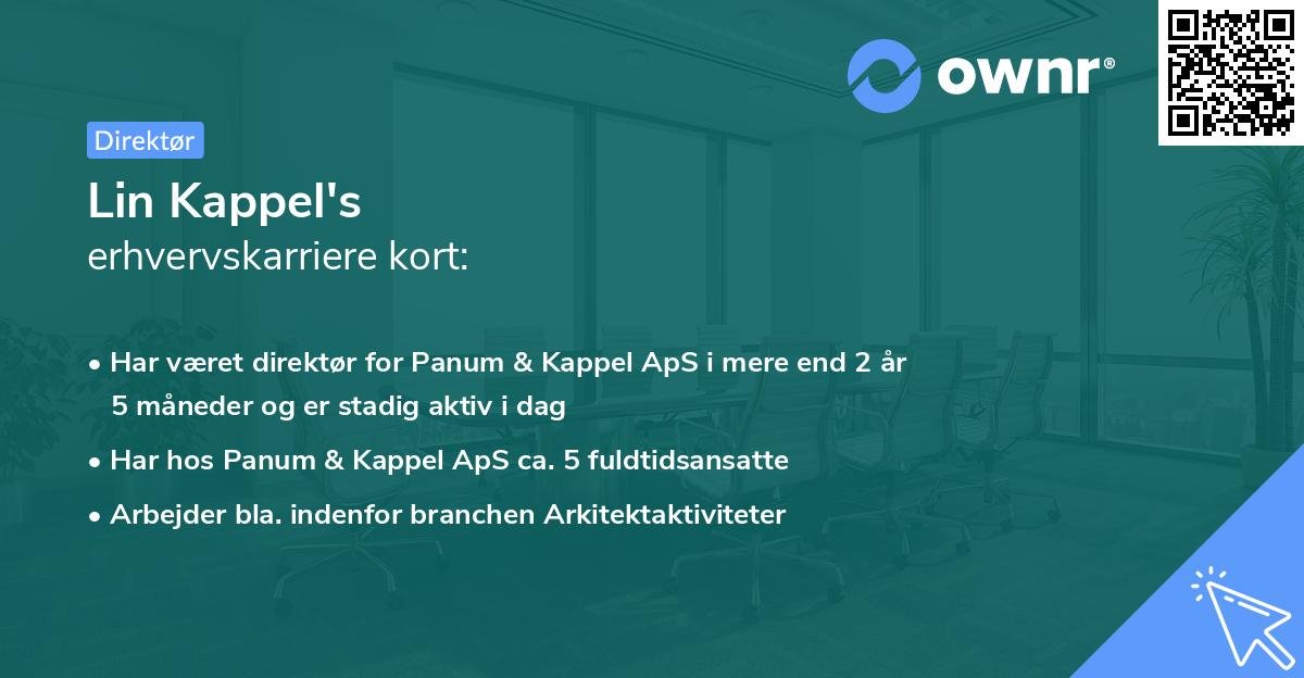 Lin Kappel's erhvervskarriere kort