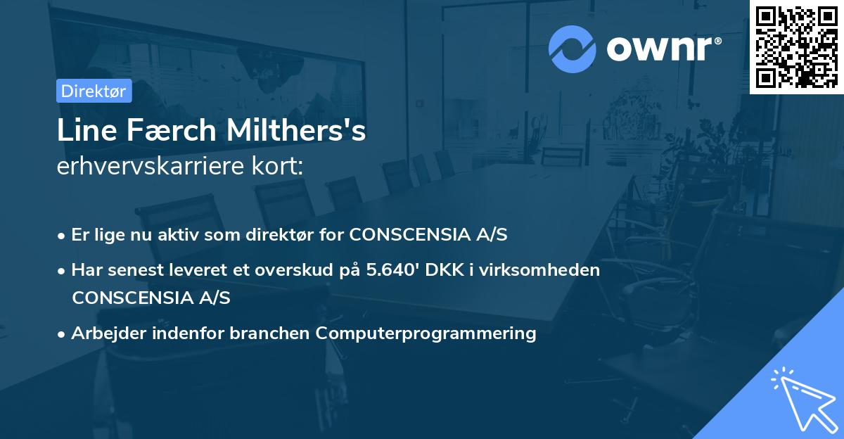 Line Færch Milthers's erhvervskarriere kort