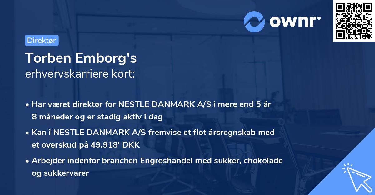 Torben Emborg's erhvervskarriere kort