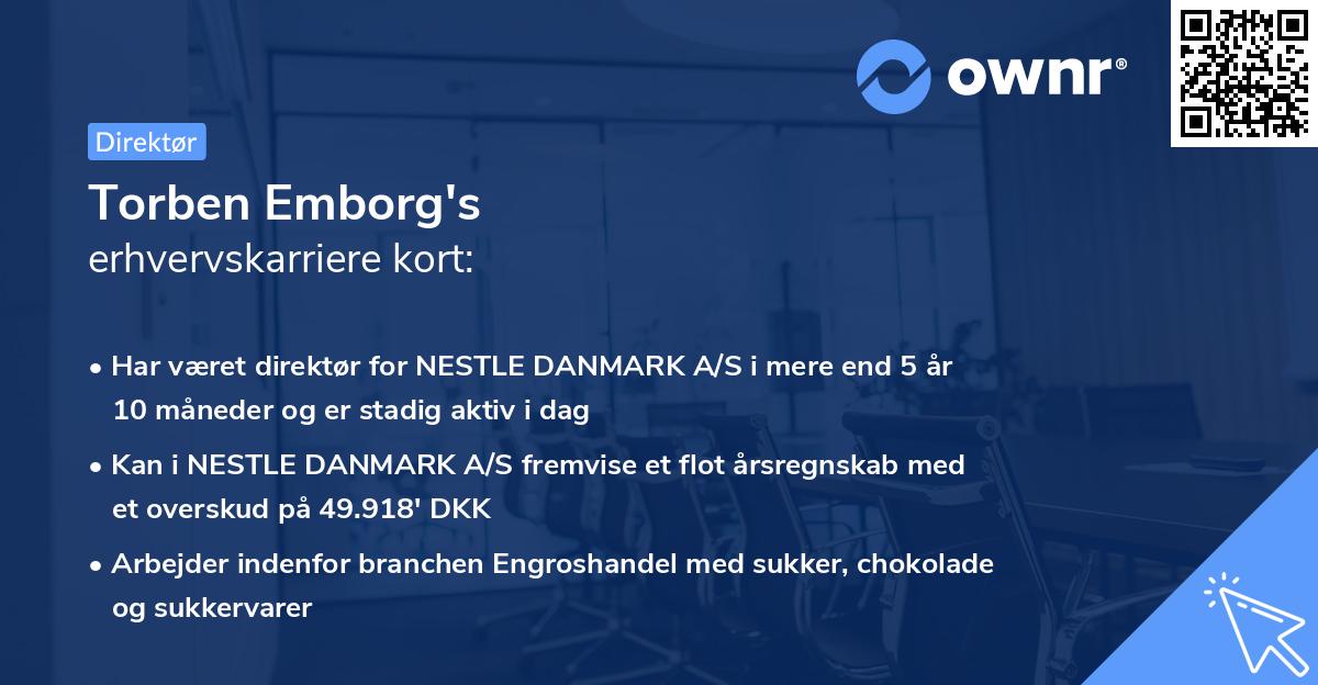 Torben Emborg's erhvervskarriere kort