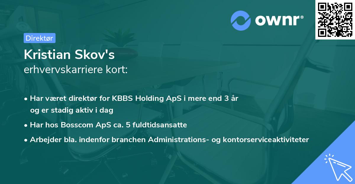 Kristian Skov's erhvervskarriere kort