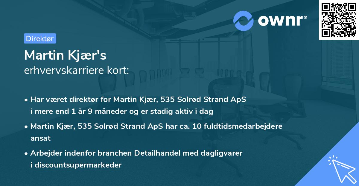 Martin Kjær's erhvervskarriere kort