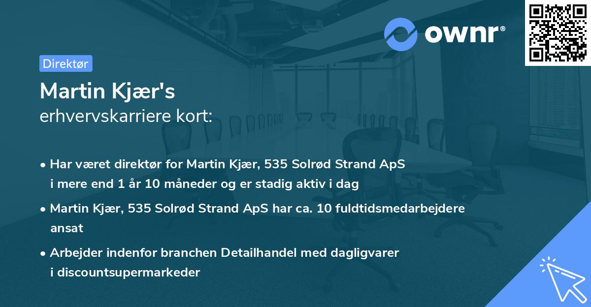 Martin Kjær's erhvervskarriere kort