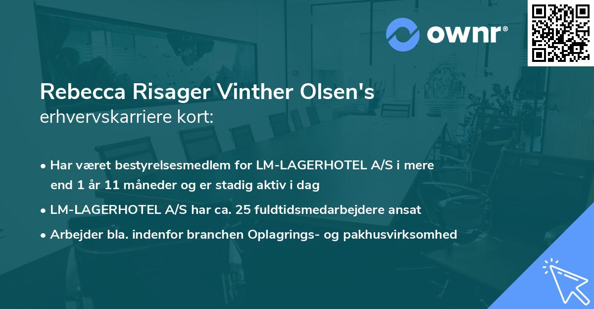 Rebecca Risager Vinther Olsen's erhvervskarriere kort