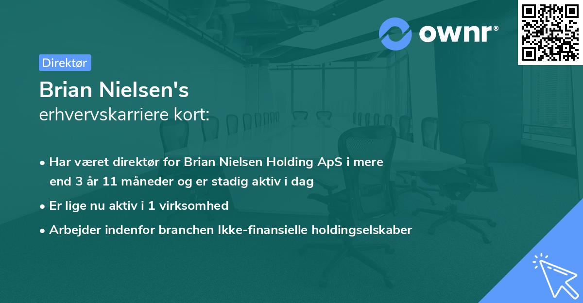 Brian Nielsen's erhvervskarriere kort