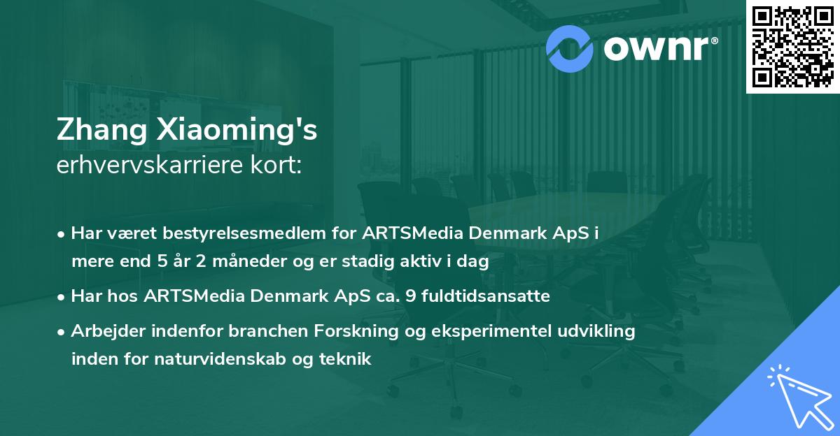 Zhang Xiaoming's erhvervskarriere kort