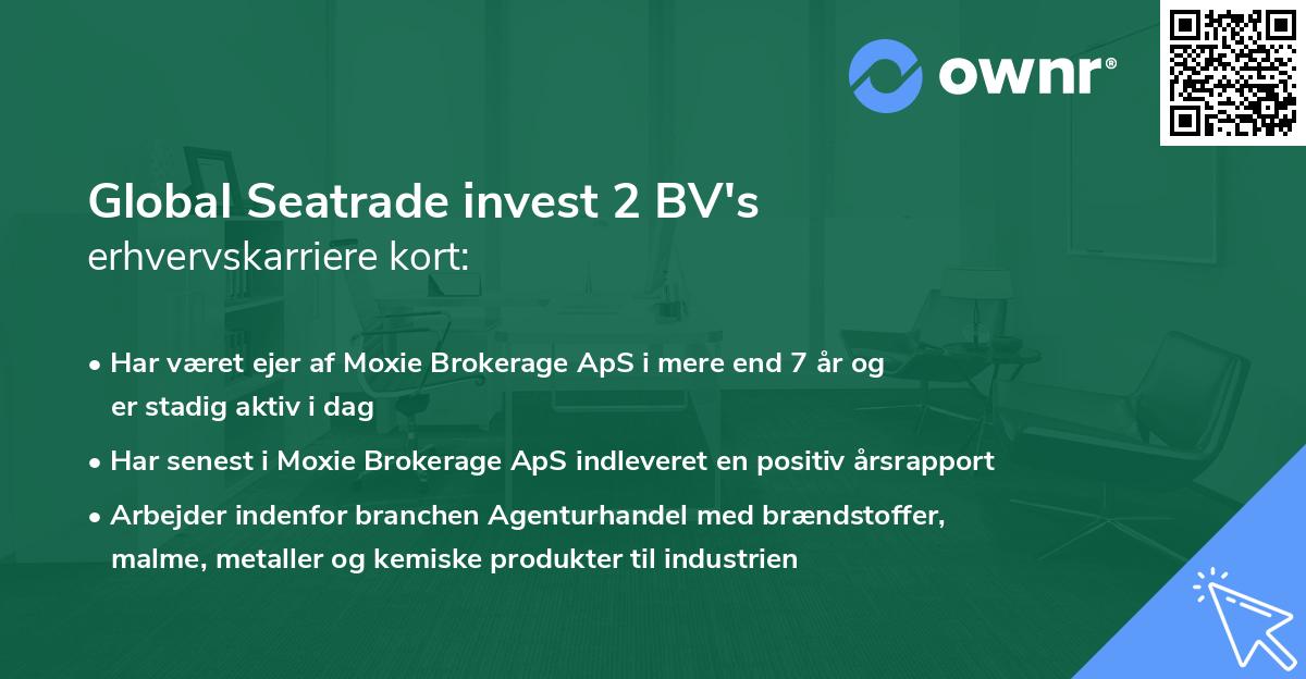 Global Seatrade invest 2 BV's erhvervskarriere kort