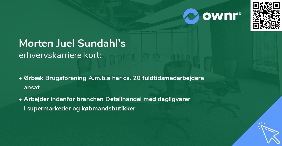 Morten Juel Sundahl's erhvervskarriere kort
