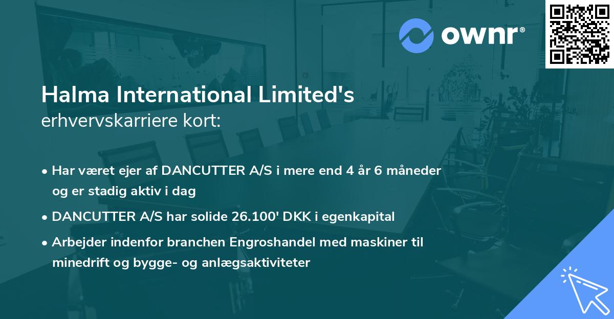 Halma International Limited's erhvervskarriere kort