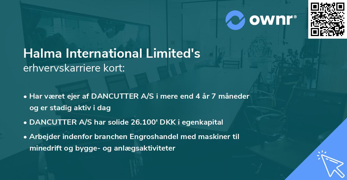 Halma International Limited's erhvervskarriere kort