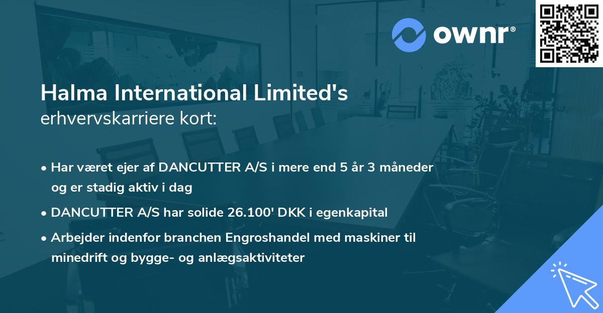 Halma International Limited's erhvervskarriere kort