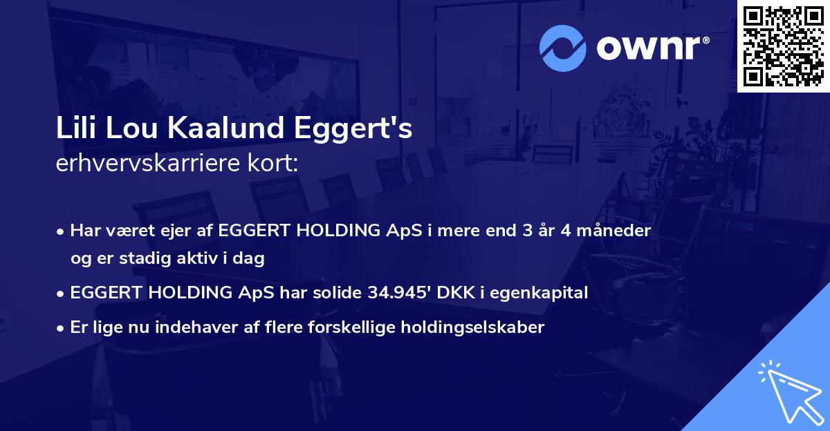 Lili Lou Kaalund Eggert's erhvervskarriere kort