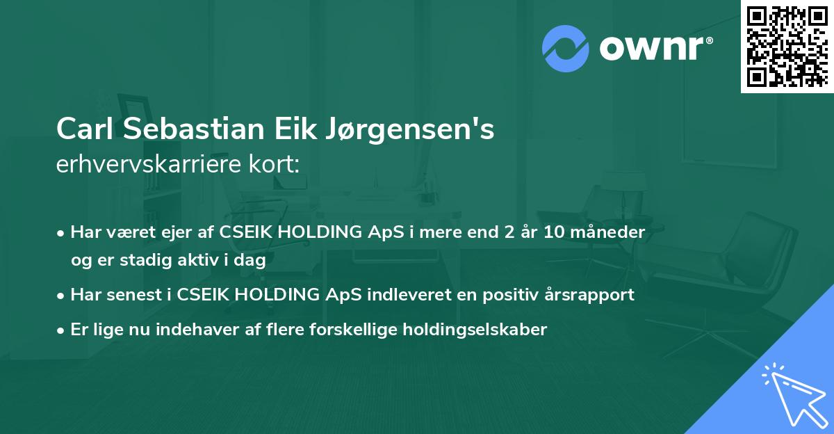 Carl Sebastian Eik Jørgensen's erhvervskarriere kort