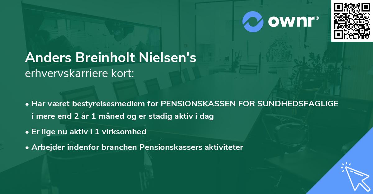 Anders Breinholt Nielsen's erhvervskarriere kort