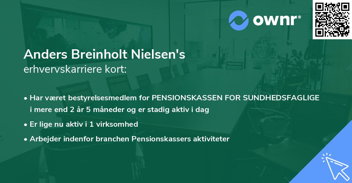 Anders Breinholt Nielsen's erhvervskarriere kort
