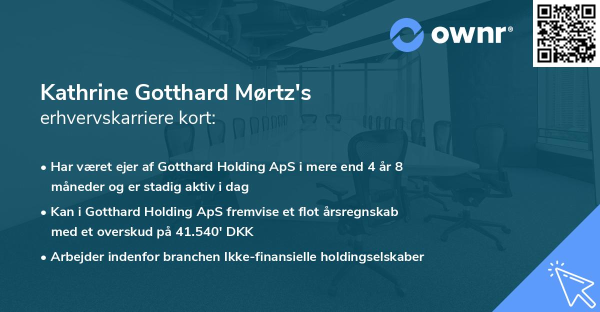 Kathrine Gotthard Mørtz's erhvervskarriere kort