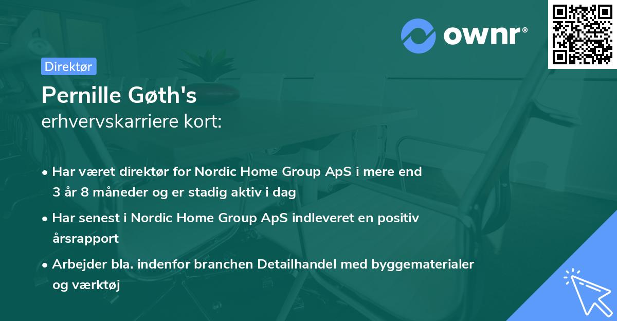 Pernille Gøth's erhvervskarriere kort
