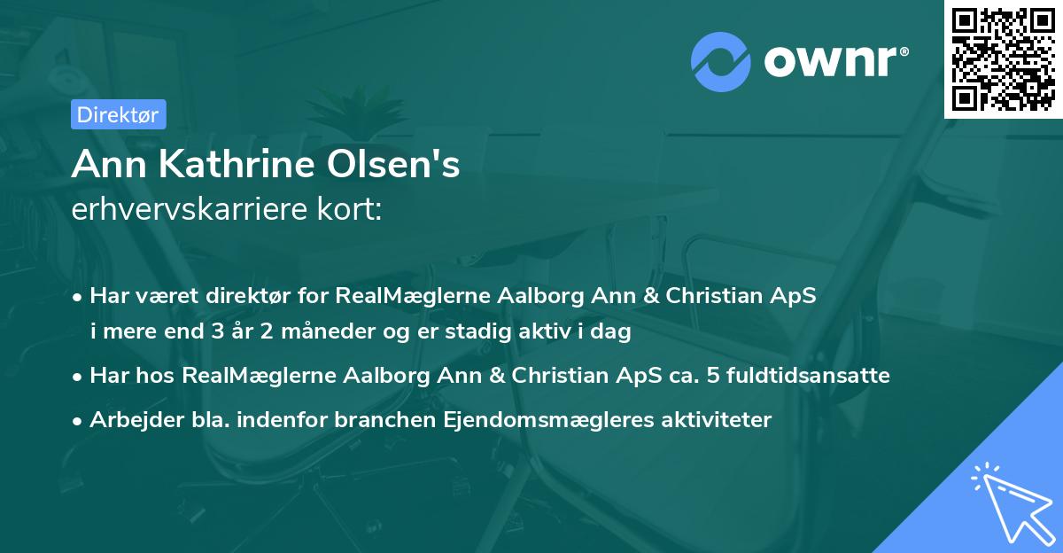 Ann Kathrine Olsen's erhvervskarriere kort