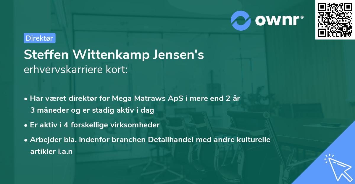 Steffen Wittenkamp Jensen's erhvervskarriere kort