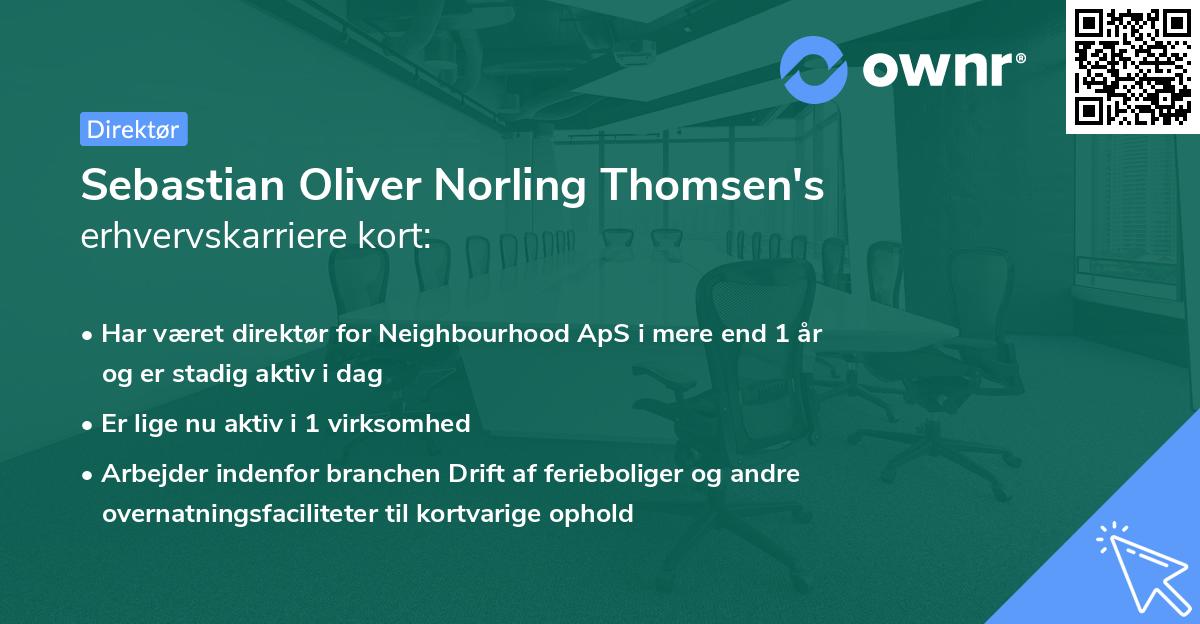 Sebastian Oliver Norling Thomsen's erhvervskarriere kort