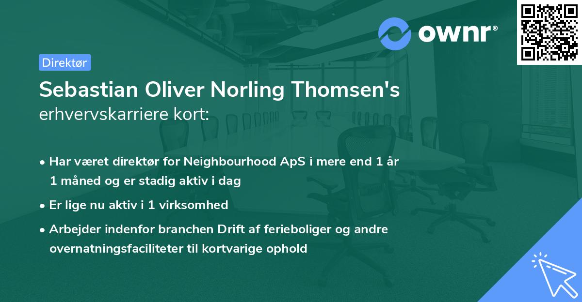 Sebastian Oliver Norling Thomsen's erhvervskarriere kort