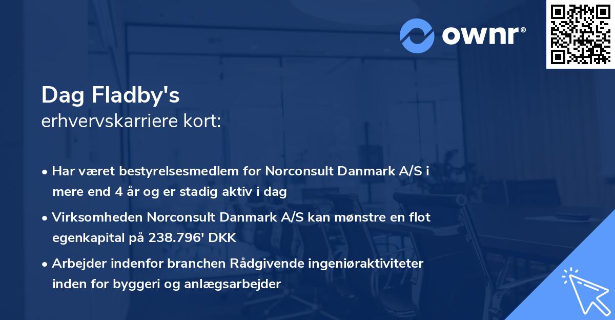 Dag Fladby's erhvervskarriere kort