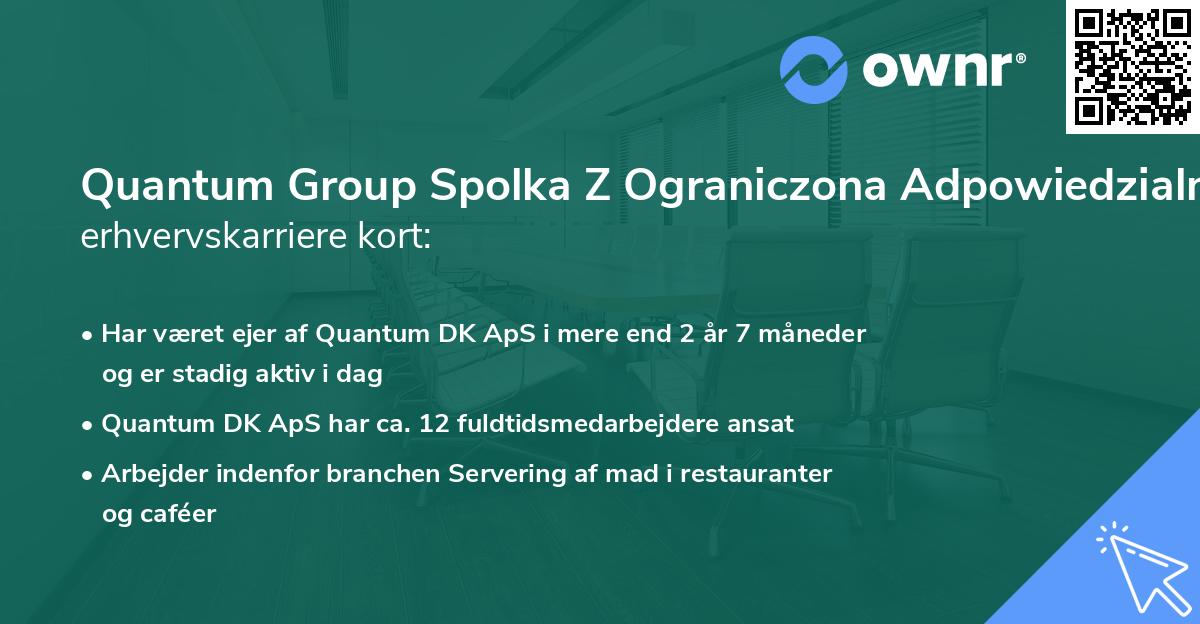 Quantum Group Spolka Z Ograniczona Adpowiedzialnoscia's erhvervskarriere kort