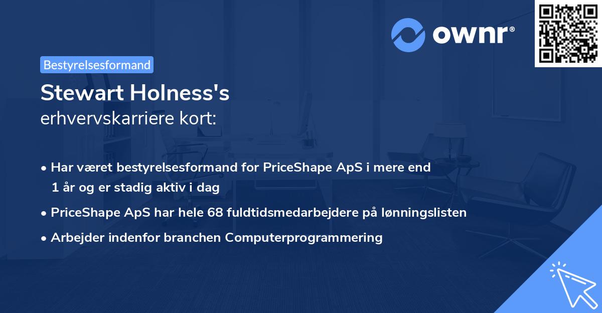 Stewart Holness's erhvervskarriere kort