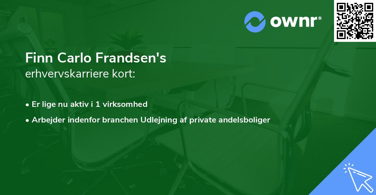 Finn Carlo Frandsen's erhvervskarriere kort