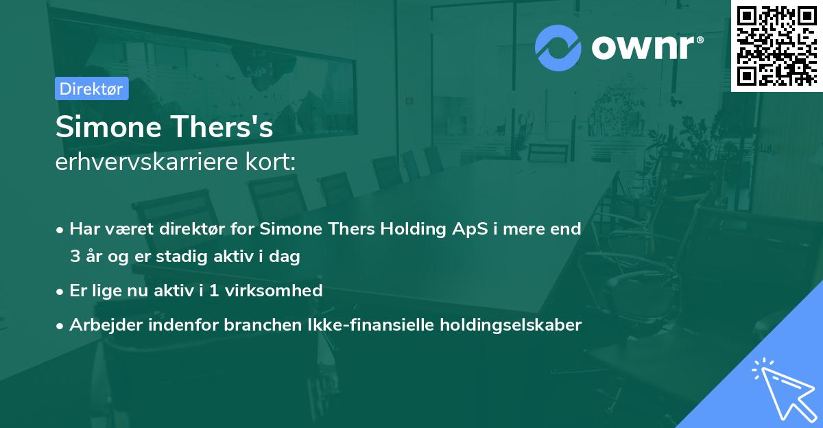Simone Thers's erhvervskarriere kort