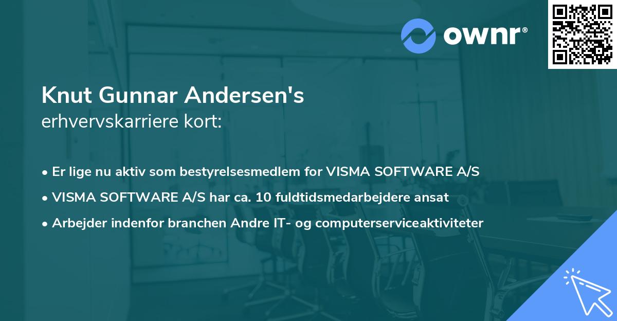 Knut Gunnar Andersen's erhvervskarriere kort
