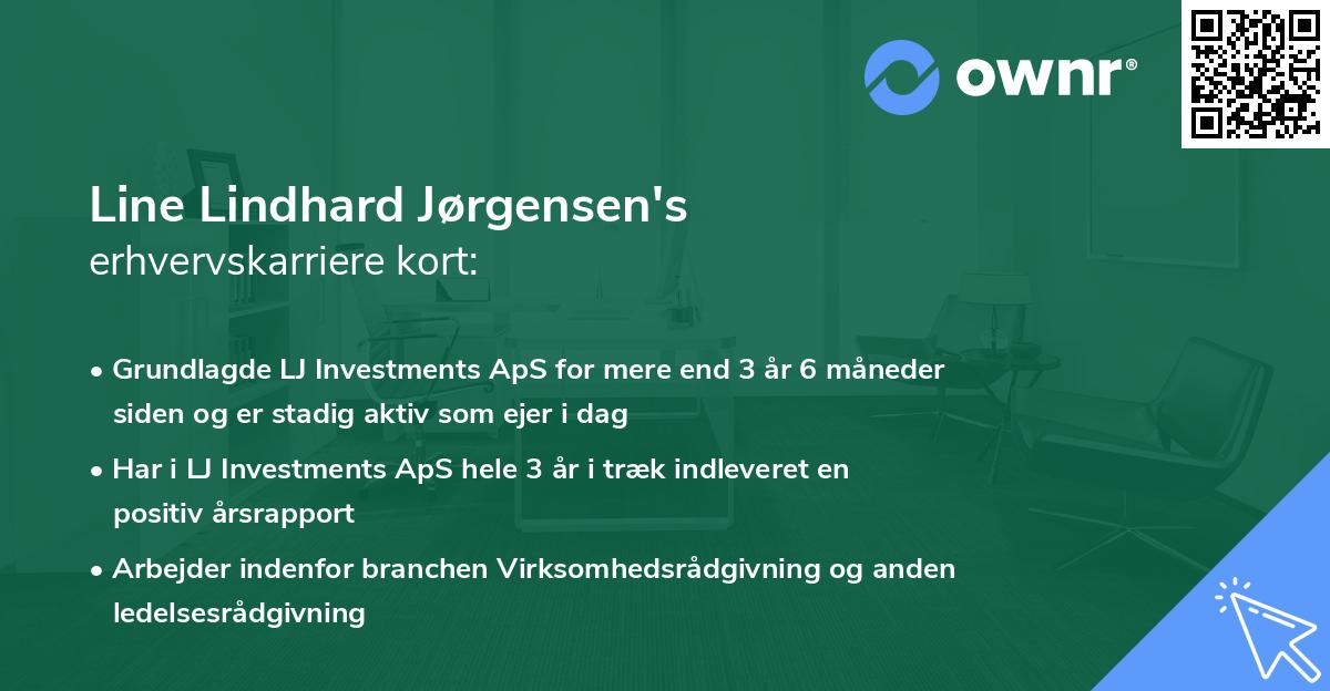 Line Lindhard Jørgensen's erhvervskarriere kort