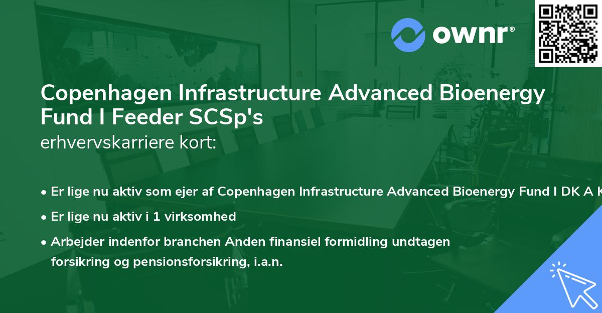Copenhagen Infrastructure Advanced Bioenergy Fund I Feeder SCSp's erhvervskarriere kort