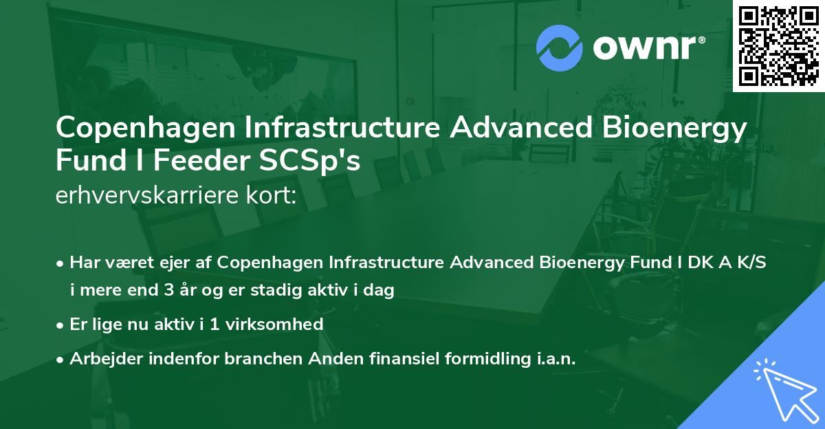 Copenhagen Infrastructure Advanced Bioenergy Fund I Feeder SCSp's erhvervskarriere kort