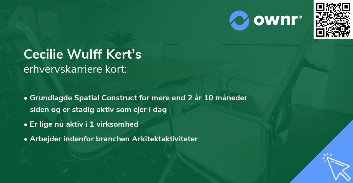 Cecilie Wulff Kert's erhvervskarriere kort