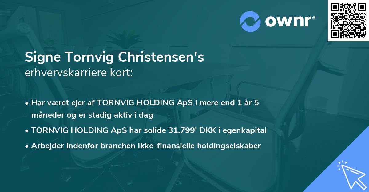 Signe Tornvig Christensen's erhvervskarriere kort