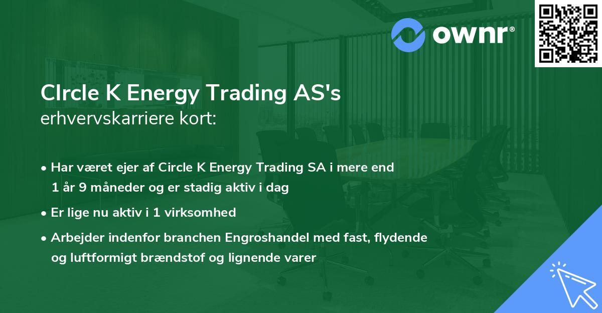 CIrcle K Energy Trading AS's erhvervskarriere kort