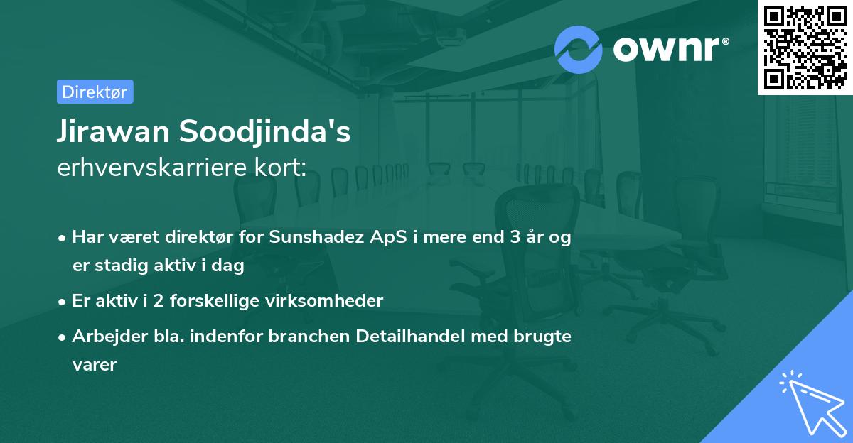 Jirawan Soodjinda's erhvervskarriere kort
