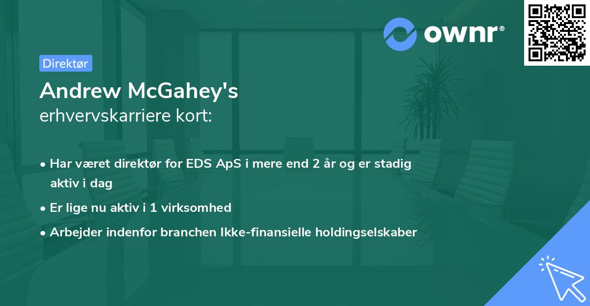 Andrew McGahey's erhvervskarriere kort