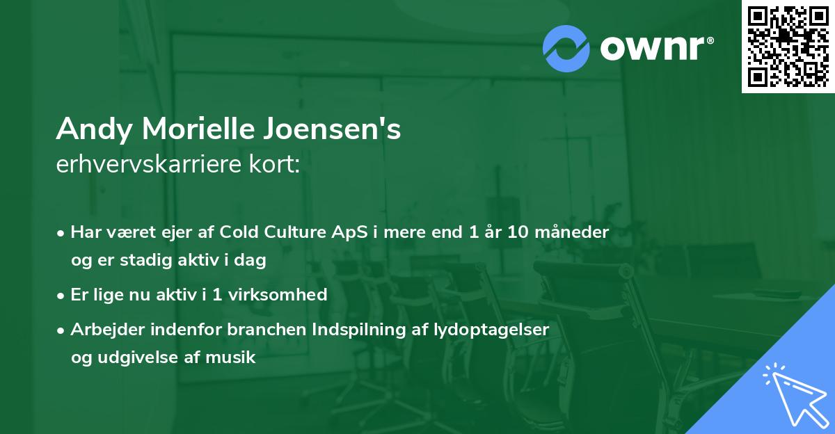 Andy Morielle Joensen's erhvervskarriere kort