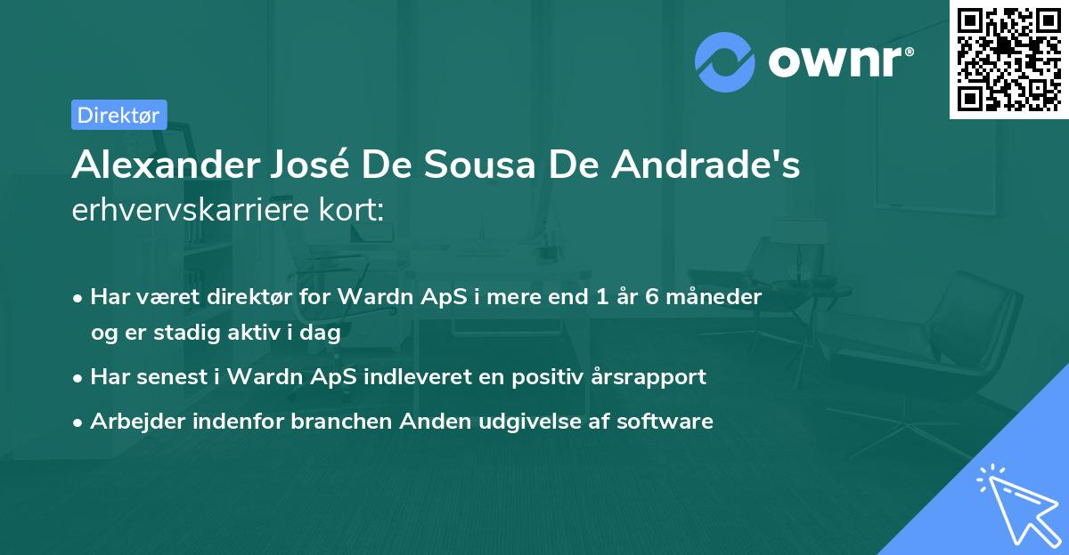 Alexander José De Sousa De Andrade's erhvervskarriere kort