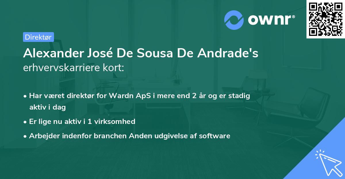 Alexander José De Sousa De Andrade's erhvervskarriere kort